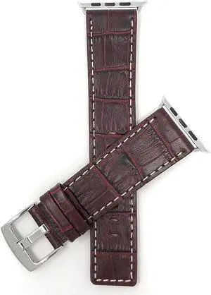 Bandini Replacement Watch Band for Apple Watch 38mm or 42mm, Leather, Many Colors, Fits Series 1, 2, 3 and 4