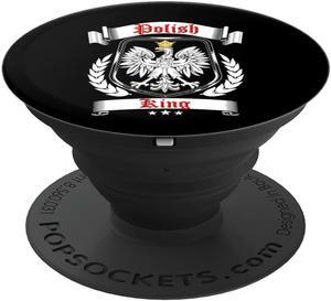 Polish King Dad Husband Eagle Pride Poland Dyngus Day PopSockets Grip and Stand for Phones and Tablets