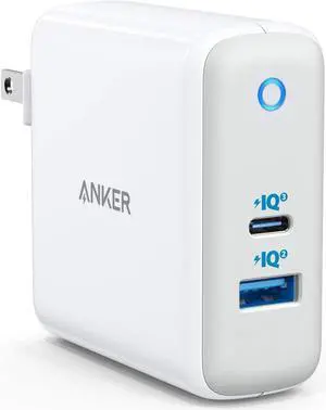 USB C Charger Anker 60W PIQ 3.0 & GaN Tech Dual Port Charger PowerPort Atom III (2 Ports) Travel Charger with a 45W USB C Port for USB-C Laptops MacBook iPad Pro iPhone Galaxy Pixel and More