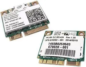 HP 6235ANHMW 802.11n 2x2 BT 0D WiFi 670020-001 670292-001 0D