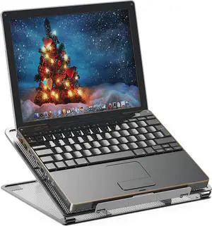 Mesh Ventilated Adjustable Laptop Stand Black