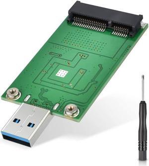 mSATA Adapter mSATA to USB 3.0 Adapter, USB mSATA SSD Reader, 50mm Mini SATA Converter as Portable Flash Drive External Hard Drive (No Cable Needed)