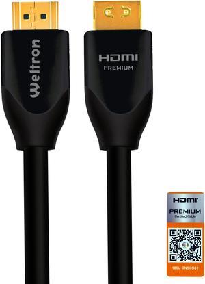 WELTRON - Certified HDMI Cable Black 6' (91-804CP-02M)
