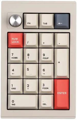 EPOMAKER CIDOO V21 VIA Programmable Gasket Number Pad, Aluminum Numpad, Bluetooth 5.0/2.4ghz/Wired Hot Swappable Numeric Keypad, with Knob, 1000mAh Battery, Poron Foam for Laptop Mac Win