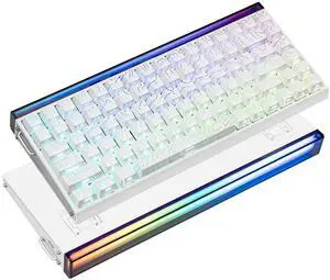 EPOMAKER Aula Hero84 HE Wired Hall Effect Keyboard with RGB Lightbox, 0.01mm Adjustable Actuation, 8KHz Polling, 0.125ms Latency, Snap Key, SOCD, Magnetic Gaming Keyboard (White Topographic)