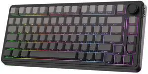 EPOMAKER EA75 75% RGB Gaming Mechanical Keyboard, 2.4GHz/Type-C/BT Creamy Wireless Keyboard with Knob, Shine Through PBT Keycaps, Hot Swappable for Gamers (Black Gradient, Reaper Switch) EPOMAKER EA75 75% RGB Gaming Mechanical Keyboard, 2.4GHz/Type-C/BT Creamy Wireless Keyboard with Knob, Shine Through PBT Keycaps, Hot Swappable for Gamers (Black Gradient, Reaper Switch)