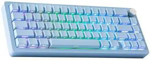 EPOMAKER Tide65 Upgraded QMK/VIA Wireless Gaming Keyboard, 65% Aluminum Mechanical Keyboard, Programmable Creamy Keyboard with FR4 Plate, Bluetooth/2.4Ghz/USB-C, RGB Backlit (Blue)