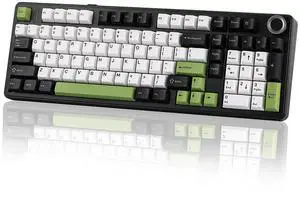 EPOMAKER X Aula F99 PRO Wireless Gaming Keyboard with 8000mAh Battery, Hot Swappable Creamy Keyboard, 2.4GHz/Type-C/BT5.0, NKRO, RGB Backlit for Win/Mac/Gaming (Black&White&Green) EPOMAKER X Aula F99 PRO Wireless Gaming Keyboard with 8000mAh Battery, Hot Swappable Creamy Keyboard, 2.4GHz/Type-C/BT5.0, NKRO, RGB Backlit for Win/Mac/Gaming (Black&White&Green)