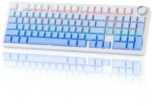 EPOMAKER X Aula F99 PRO Wireless Gaming Keyboard with 8000mAh Battery, Hot Swappable Creamy Keyboard, 2.4GHz/Type-C/BT5.0, NKRO, RGB Backlit for Win/Mac/Gaming (Blue Gradient)