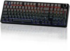 EPOMAKER X Aula F99 PRO Wireless Gaming Keyboard with 8000mAh Battery, Hot Swappable Creamy Keyboard, 2.4GHz/Type-C/BT5.0, NKRO, RGB Backlit for Win/Mac/Gaming (Black Gradient)