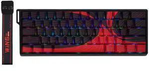 EPOMAKER Aula WIN60 HE 60% Wired Magnetic Keyboard with Adjustable Actuation, 8000 Hz Polling Rate, Hall Effect Switches, Hot-Swap, for FPS Games (Red Topographic)