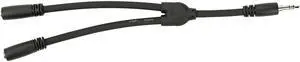 Pig Hog Solutions - 6" Y Cable, Stereo 3.5MM(M)-Dual 3.5mm (F)