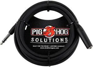 Pig Hog 10' TRS 1/4" Female to TRS 1/4" Male Headphone Extension Cable #PHX14-10