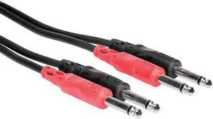 Hosa CPP200 Series Dual 1/4" to 1/4" Cable, 2 Meters (6.6 ft)