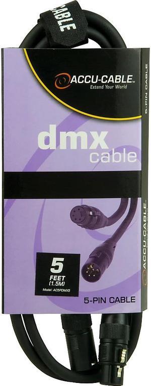 NEW AMERICAN DJ AC5PDMX5 5 FEET 5 PIN DMX CABLE