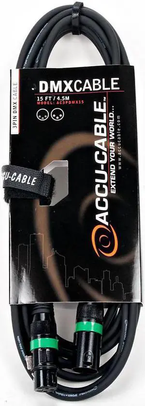 American DJ 3-Pin DMX Lighting Cable 15 ft.