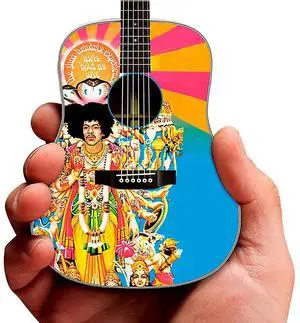 Axe Heaven Jimi Hendrix Axis Bold As Love Acoustic Miniature Guitar Replica Collectible