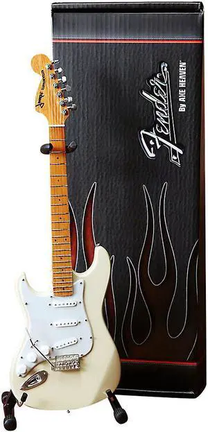 Axe Heaven Fender Stratocaster White with Reverse Headstock for Leftys Officially Licensed Mini Guitar Replica