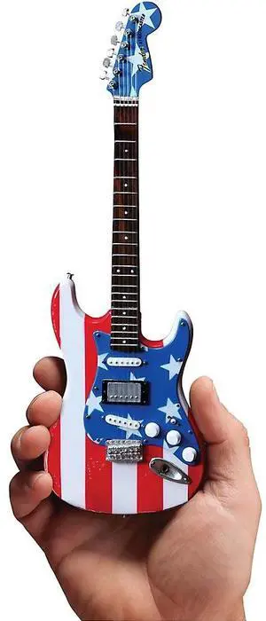 Axe Heaven Fender Stratocaster - Stars & Stripes USA - Wayne Kramer Officially Licensed Miniature Guitar Replica