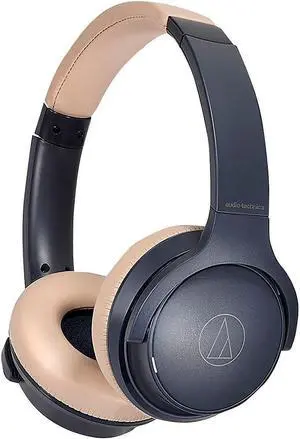 Audio-Technica ATH-S220BTNBG Wireless On-Ear Headphones Navy/Beige