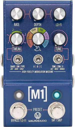 Walrus Audio Mako M1 High-Fidelity Modulation Machine Effects Pedal Blue