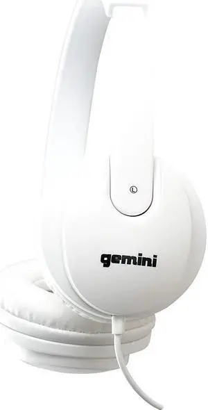 Gemini DJX-200 Professional DJ Headphones White