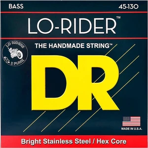DR Strings Lo Rider MH5-130 Medium Stainless Steel 5-String Bass Strings DR Strings Lo Rider MH5-130 Medium Stainless Steel 5-String Bass Strings
