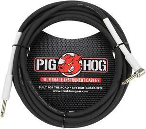 Pig Hog Instrument Cable 1/4" Right Angle - 1/4" Right  Angle 6 ft.