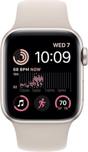 Refurbished Apple Watch Series SE 2nd Gen GPS Cellular 40mm Starlight Aluminum Case with Starlight Sport Band