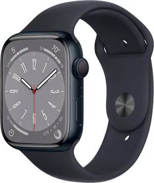 Apple Watch Series 8 (GPS + Cellular) 45mm Midnight Aluminum Case with Midnight Sport Band