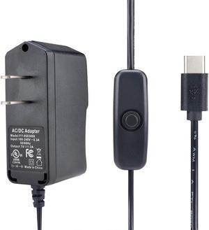 Raspberry Pi 4 b Power Supply 5V 3A USB C Charger Adapter