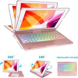 Wireless Keyboard Case for iPad 10.2 2019 / iPad Air 10.5 2019 / iPad Pro 10.5 2017 - Backlit - 360 Rotatable - iPad 7th Generation Cover with Keyboard - iPad Air 3rd Generation Tablet Case - Auto Sl
