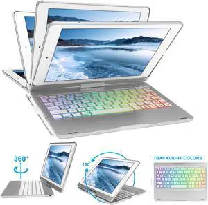 Wireless Keyboard Case for iPad 10.2 2019 / iPad Air 10.5 2019 / iPad Pro 10.5 2017 - Backlit - 360 Rotatable - iPad 7th Generation Cover with Keyboard - iPad Air 3rd Generation Tablet Case - Auto Sl