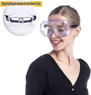 Safety Goggles For Chemistry Lab Anti Fog Anti Virus Medical Safety Glasses Over Prescription Glasses Eyewear For Science Onion Goggles for Eye Protection Woodworking Clear Welding