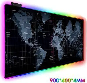 LED Flash Gaming Mouse Pad RGB Glowing Anti-slip Gamer Grande Mouse Keyboard Mat Expand Keyboard Pad 900 x 400 x 4mm / 35.43 x 15.75 x 0.16 inches