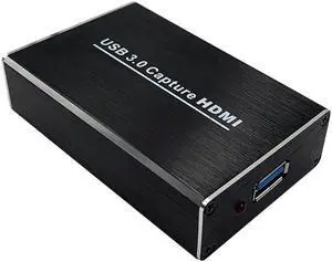 HDMI Capture HDMI to USB 3.0 Full HD 1080P Live Video Capture Game Capture Recording Box HDMI USB 3.0 Adapter Video and Audio Grabber for Windows Mac OS and Linus