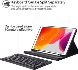 PU Leather Keyboard Case for iPad Pro 11 2020 2nd Generation & 2018 Magnetically Detachable Wireless Keyboard with Pencil Holder [Support Apple Pencil Charging]