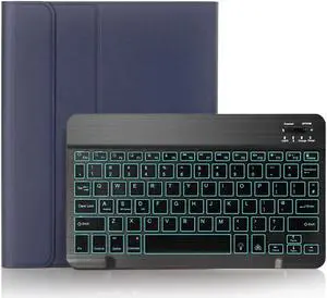 iPad Pro 11 Keyboard Case 2020 2nd Generation with Pencil Holder 7 Colors Backlit Smart Cover with Detachable Wireless Keyboard for iPad Pro 11 2020