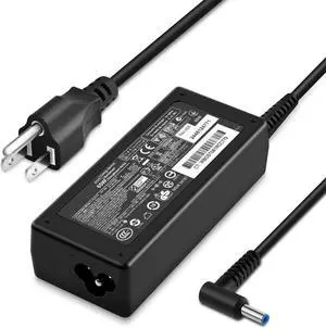 Smart Blue Tip 65W 45W AC Adapter Power Supply Laptop Charger for HP Chromebook,Stream,X360 Pavilion, Envy,Spectre, Elitebook, ProBook, and More