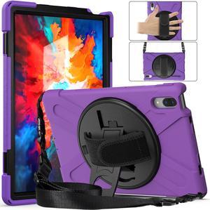 Case for Lenovo Tab P11 Pro 11.5 inch 2020 Model: TB-J706F/J706L Heavy Duty Rugged Protective Cover with 360 Swivel Kickstand Handle Hand Strap & Shoulder Strap