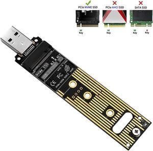 HAMAXA NVME to USB Adapter M.2 SSD to Type-A Card (No Cable Need) High Performance 10 Gbps USB 3.1 Gen 2 Bridge Chip Use as Portable SSD USB to M2 SSD Key M Support Windows XP / 7/8 / 10 MAC OS