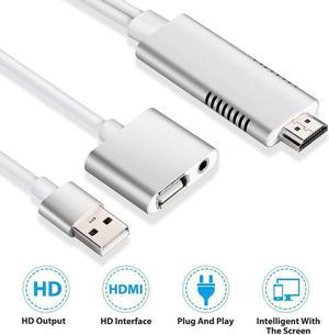 Lightning to HDMI Cable for IOS Android 3-in-1 Lightning / Micro USB / Type-C to HDMI Adapter 1080P Digital AV Adapter HDTV MHL Cable Support iPhone iPad Android Smartphones on HDTV Projector