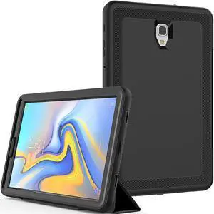 Galaxy Tab A 10.5 2018 SM-T590/T595 Case Heavy Duty Three Layer Smart Protective with Auto Sleep/Wake & Built-in Screen Protector for Samsung Tab A 10.5 2018 SM-T590/T595