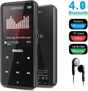 RUIZU MP3 Player with Bluetooth 4.1 16GB Portable Lossless Sound MP4 Music Player with Touch Button 2.4'' Screen FM Radio Voice Recorder Video Playback Build-in Speaker  Support Up to 128 GB