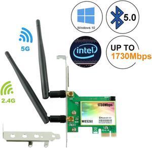 WiFi PCIe Card AC 1730Mbps Dual Band Wireless Network Card with Bluetooth 5.0 for PCI-E Wireless WiFi Network Adapter Desktop PC