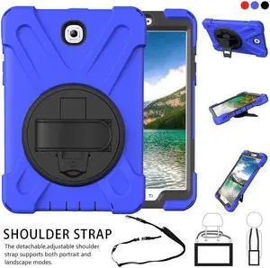 Galaxy Tab S2 9.7 Case Werleo Full-Body Shockproof Anti-Slip Protective Case with 360 Degrees Rotatable Kickstand Hand Strap & Shoulder Strap for Samsung SM-T810 SM-T815 SM-T813 Tablet Cover
