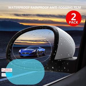 Anti-fog Car Rearview Mirror Film Anti Water Mist Anti-glare Anti-Scratch Rainproof HD Clear Nano Protective Film for Side Window Bathroom Vanity and Other Glass Mirrors - 2PCS