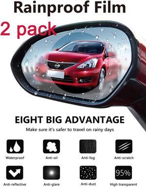 Car Rearview Mirror Protective Film Waterproof Film Anti-Fog HD Car Rearview Mirror Decal Rainproof Anti-Glare Anti-Scratch Clear Protective Film for Car Rearview Side Mirror Glass -Pack of 2PCS