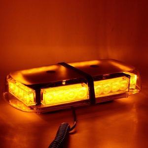 Werleo 24 LED 24 Watts Emergency Hazard Warning LED Mini Bar Strobe Light for Snow Plow Police Trucks Vehicles with Magnetic Base and16 ft Straight Cord with 2 Seperate Button's Cigarette Plug