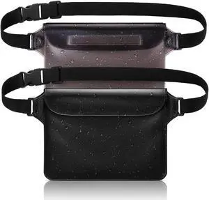 Werleo Waterproof Pouch with Waist Strap (2 Pack) | Best Way to Keep Your Phone and Valuables Safe and Dry | Perfect for Boating Swimming Snorkeling Kayaking Beach Pool Water Parks